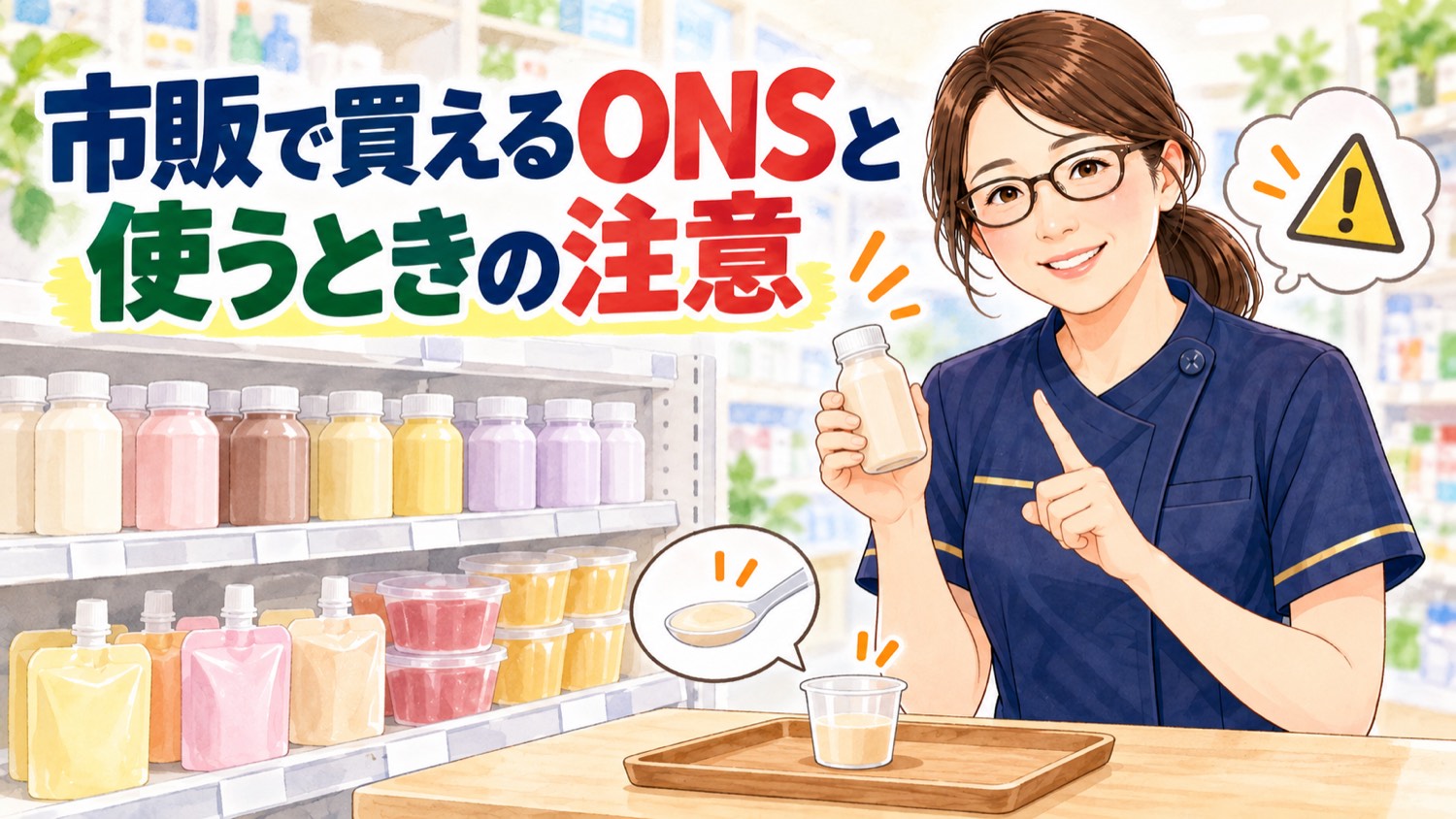 市販で買える栄養補助食品と使うときの注意。少量ずつ試す様子