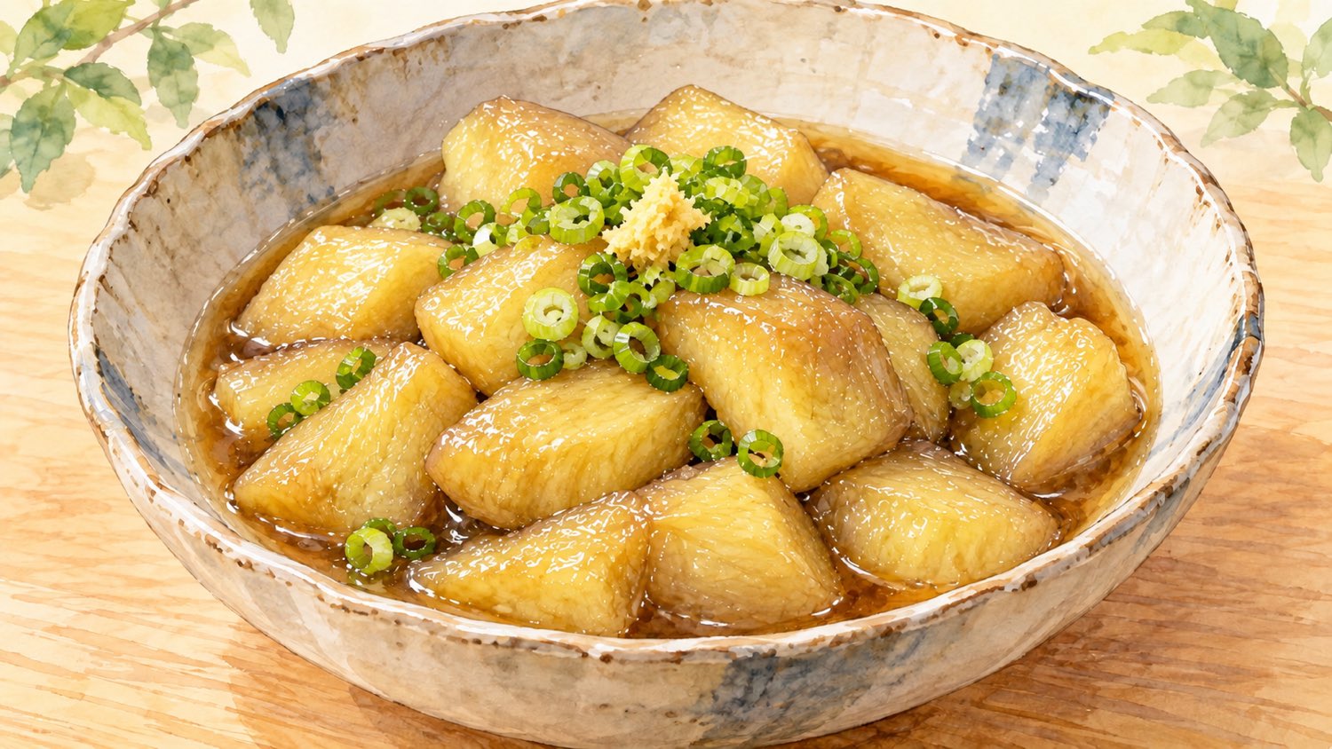 皮をむいてやわらかく炒め煮にしたなす